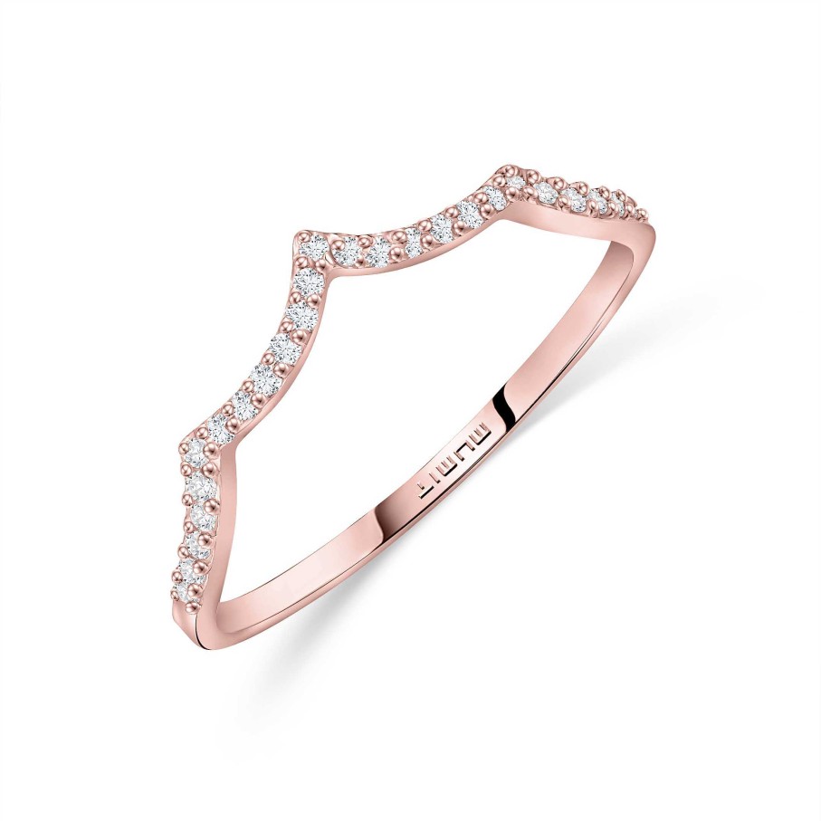 Sortijas Mumit | Sortija Volt Diamonds En Oro Rosa De 18 Kt