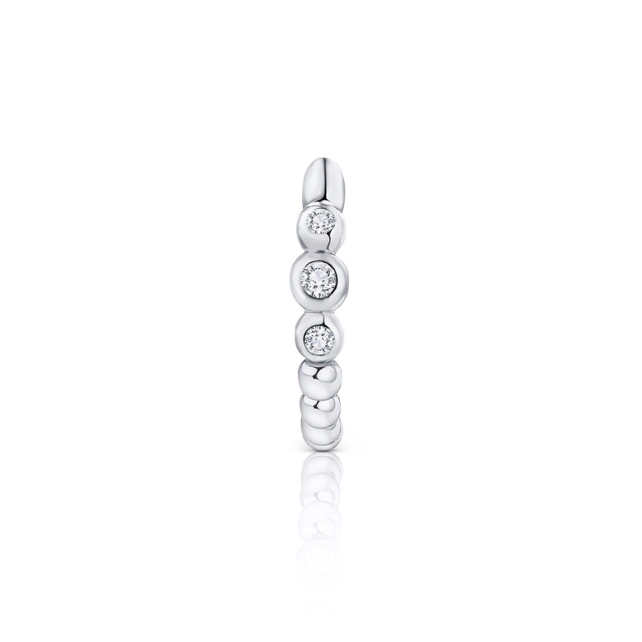 Piercings Mumit | Pendiente Piercing Bubble Diamonds En Oro Blanco De 18 Kt