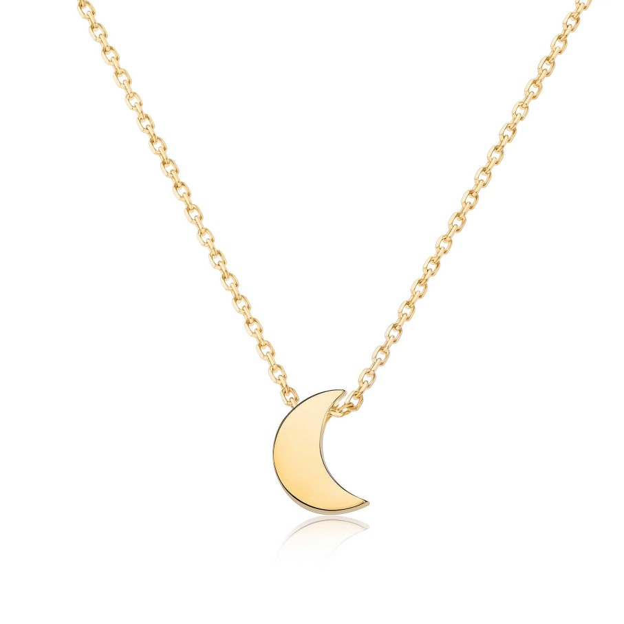 Collares Y Colgantes Mumit | Gargantilla Joy Media Luna En Oro Amarillo De 18 Kt