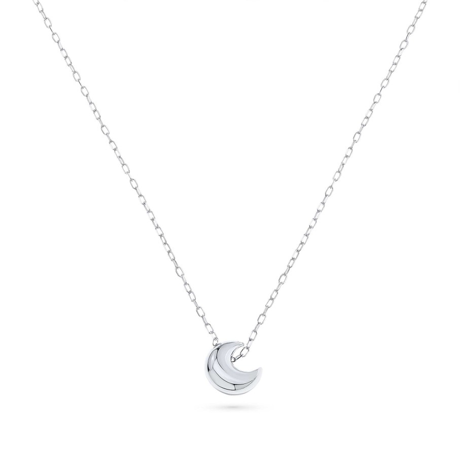 Collares Y Colgantes Mumit | Gargantilla Moon B. En Oro Blanco De 18 Kt