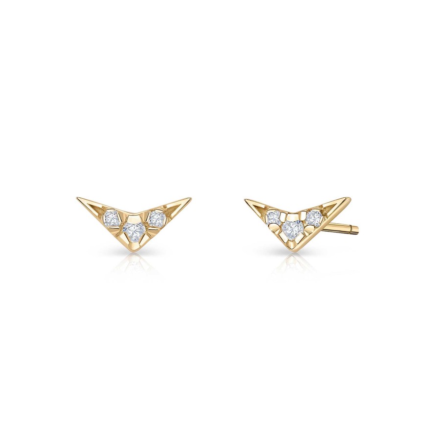 Pendientes Mumit | Pendientes Julie De Diamantes En Oro Amarillo De 18 Kt