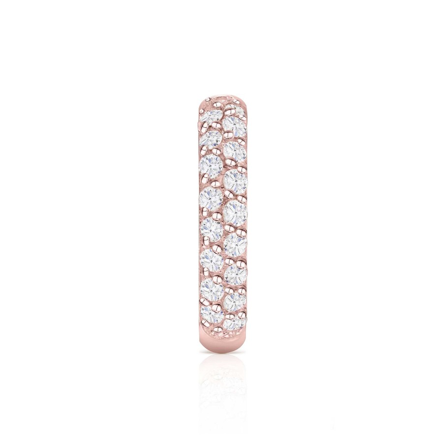 Piercings Mumit | Pendiente Piercing Slice De Diamantes En Oro Rosa De 18 Kt