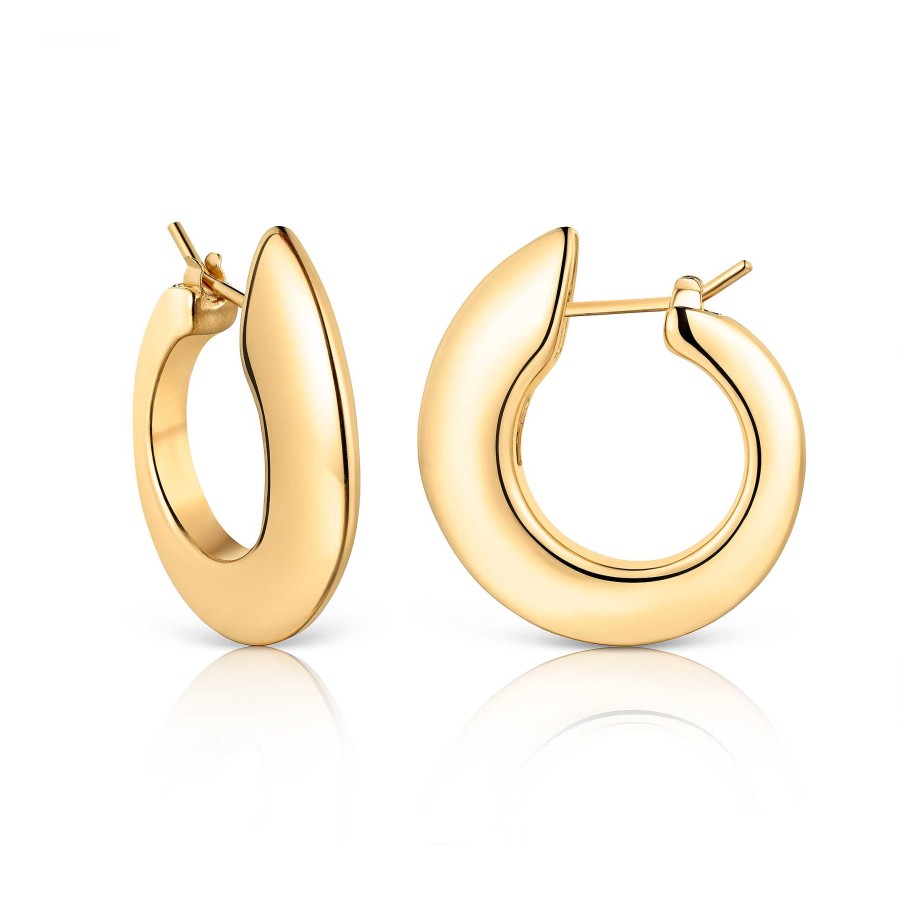 Pendientes Mumit | Pendientes Cloud De Aro En Oro Amarillo De 18 Kt