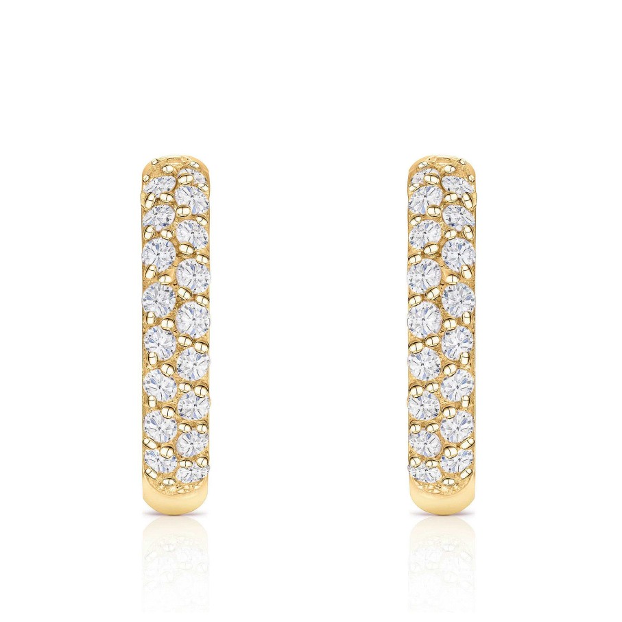 Pendientes Mumit | Pendientes Slice De Diamantes En Oro Amarillo De 18 Kt