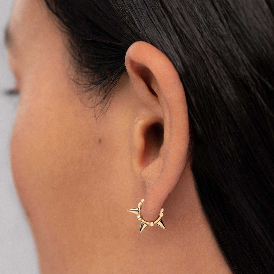 Piercings Mumit | Pendiente Piercing Aro Rox En Oro Amarillo De 18 Kt