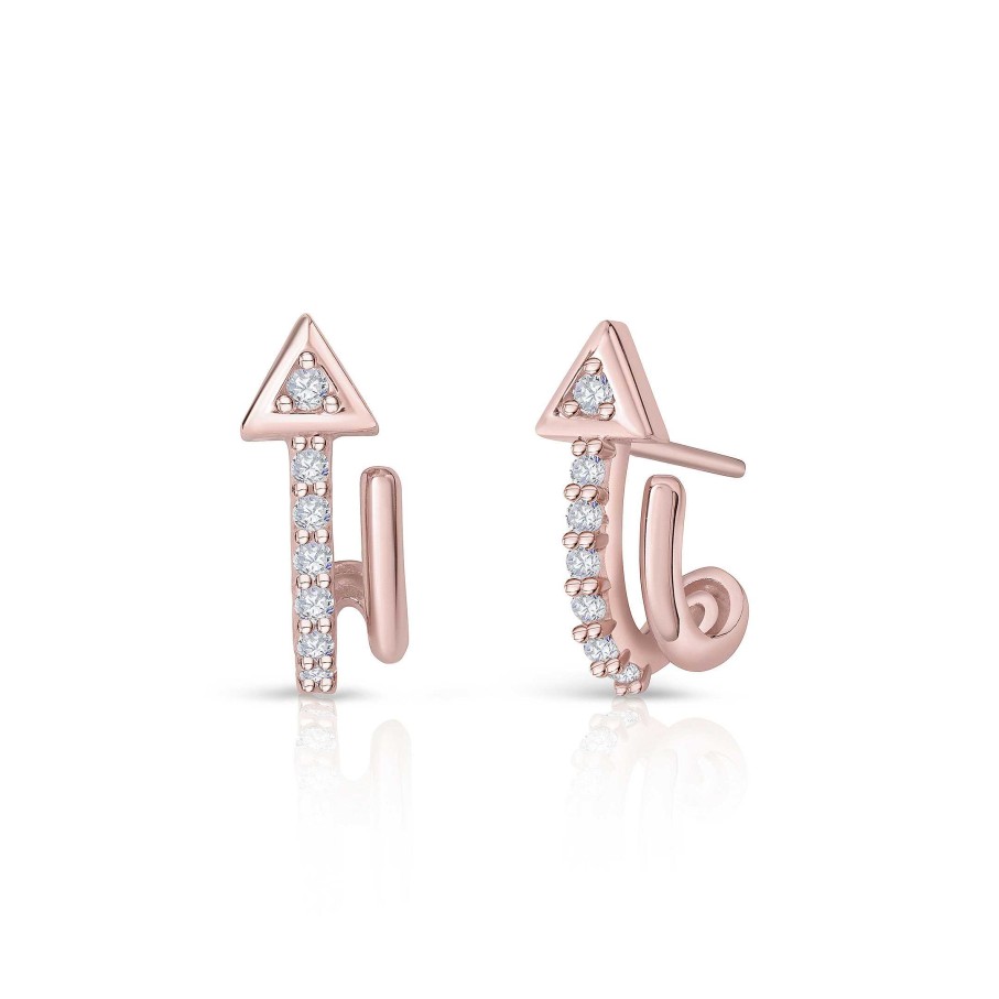 Pendientes Mumit | Pendientes Lurte De Diamantes En Oro Rosa De 18 Kt