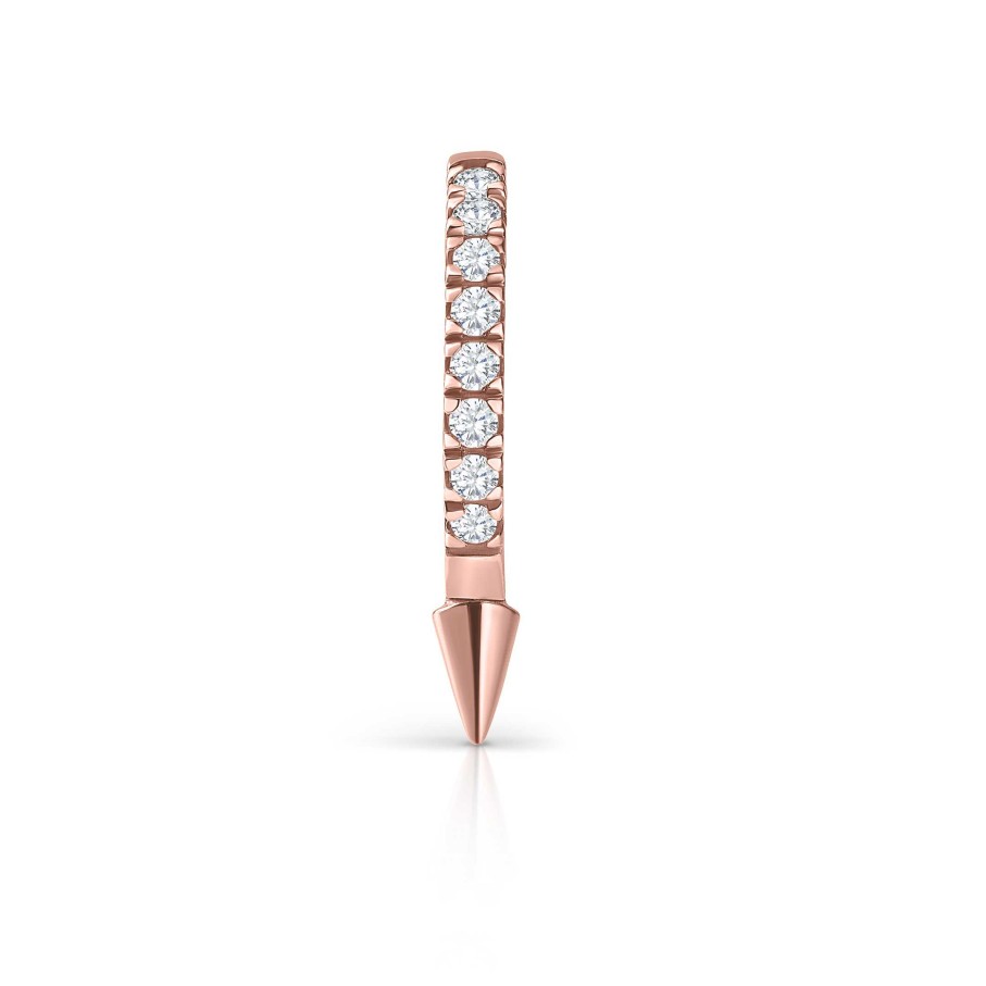 Piercings Mumit | Pendiente Piercing Spike Diamonds En Oro Rosa De 18 Kt