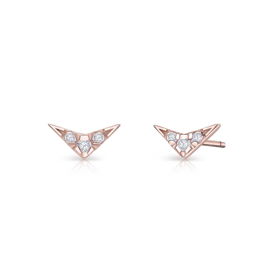 Pendientes Mumit | Pendientes Julie De Diamantes En Oro Rosa De 18 Kt