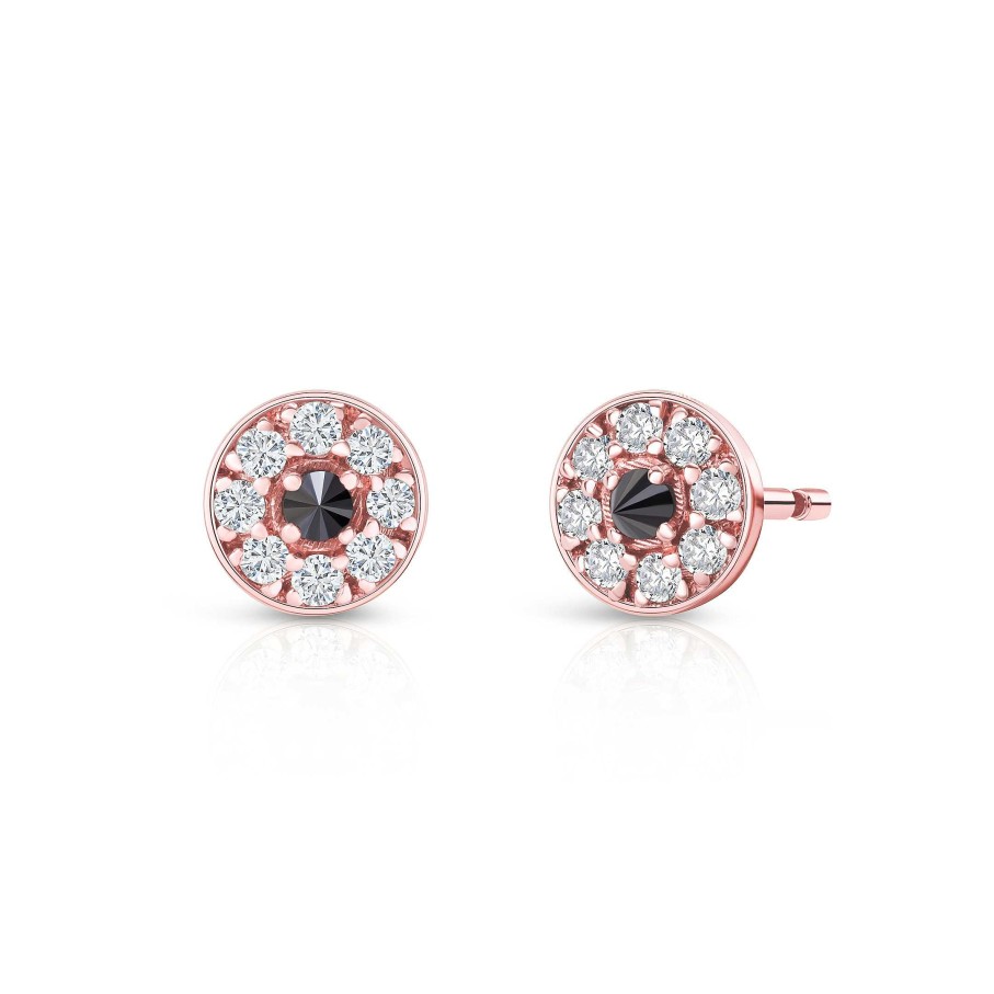 Pendientes Mumit | Pendientes Raxel Diamonds Stud En Oro Rosa De 18 Kt