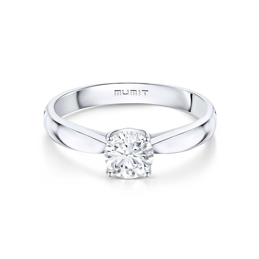 Anillos De Compromiso Mumit | Solitario Always De Diamante 0,70 Cts. En Oro Blanco De 18 Kt