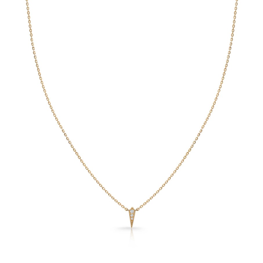 Collares Y Colgantes Mumit | Gargantilla Mithra Single De Diamantes En Oro Amarillo De 18 Kt