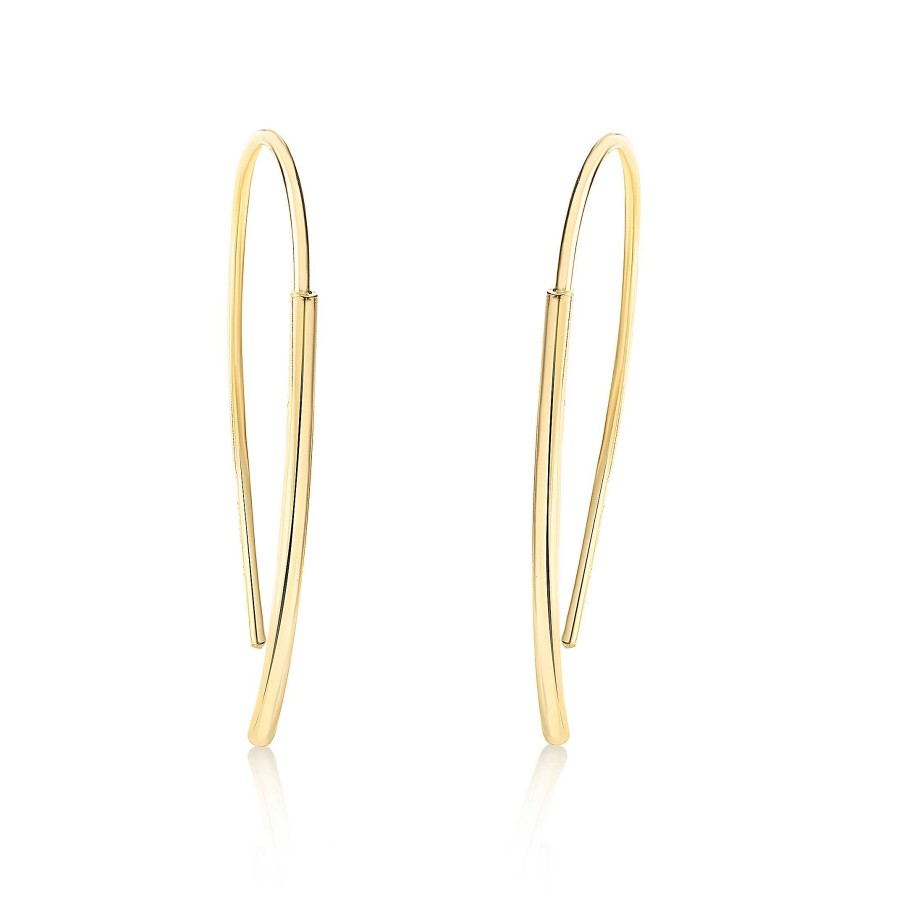 Pendientes Mumit | Pendientes Line Sia En Oro Amarillo De 18 Kt