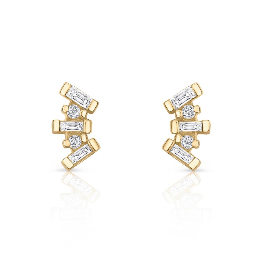 Pendientes Mumit | Pendientes Isabelle De Diamantes En Oro Amarillo De 18 Kt