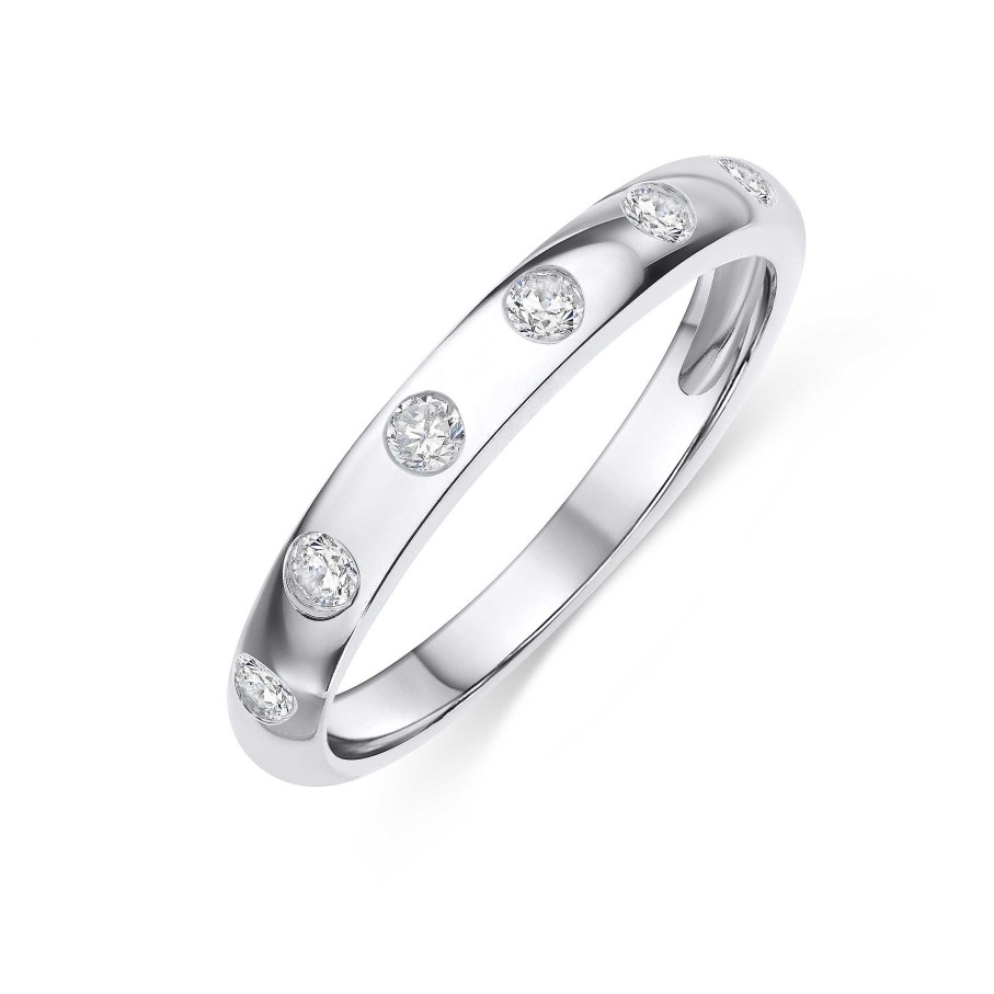 Sortijas Mumit | Sortija Allied Bold De Diamantes En Oro Blanco De 18 Kt