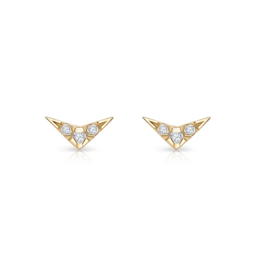 Pendientes Mumit | Pendientes Julie De Diamantes En Oro Amarillo De 18 Kt