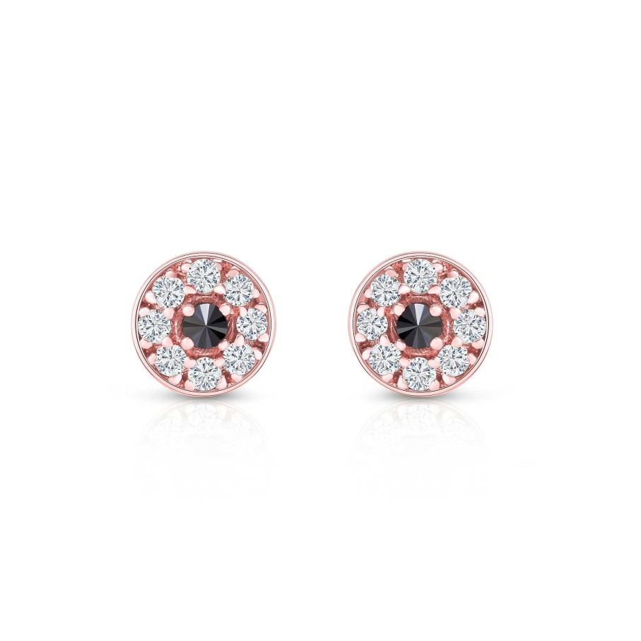 Pendientes Mumit | Pendientes Raxel Diamonds Stud En Oro Rosa De 18 Kt