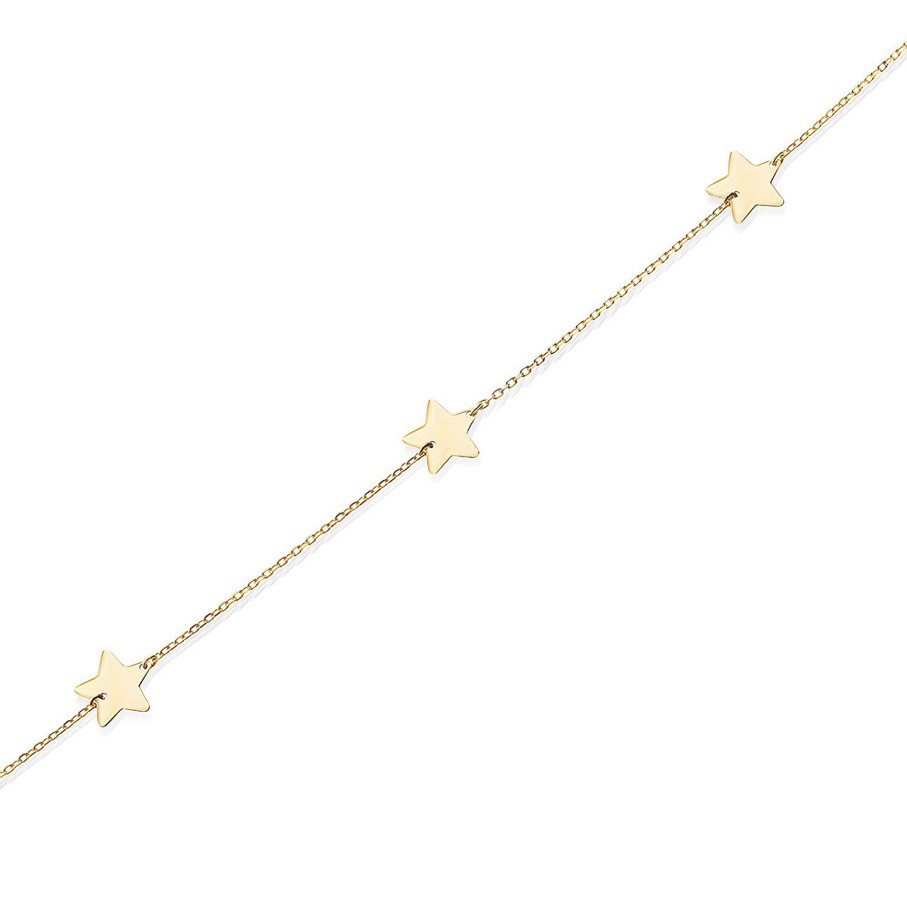 Pulseras Mumit | Pulsera Estrellas En Oro Amarillo De 18 Kt