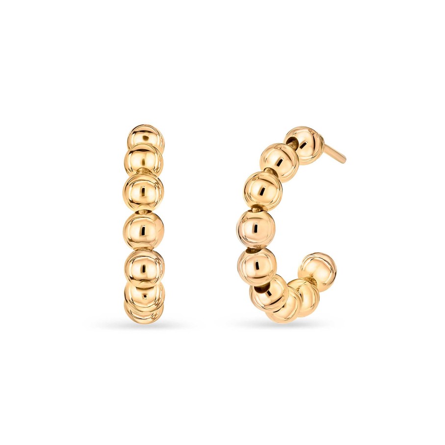 Pendientes Mumit | Pendientes Medio Aro Lovelia Mini 12 Mm En Oro Amarillo De 18 Kt