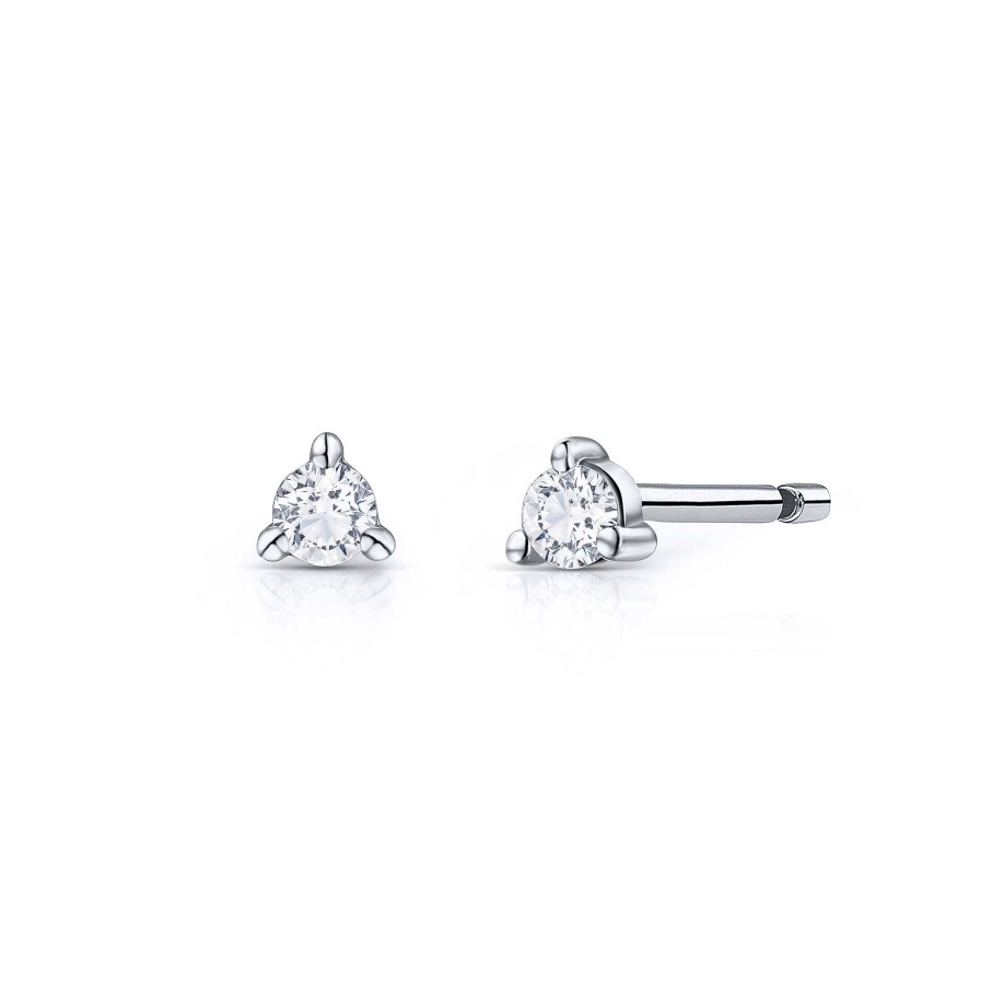 Pendientes Mumit | Pendientes Petit Caprice De Diamantes En Oro Blanco De 18 Kt