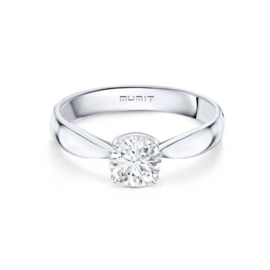 Anillos De Compromiso Mumit | Solitario Always De Diamante 1 Ct. En Oro Blanco De 18 Kt