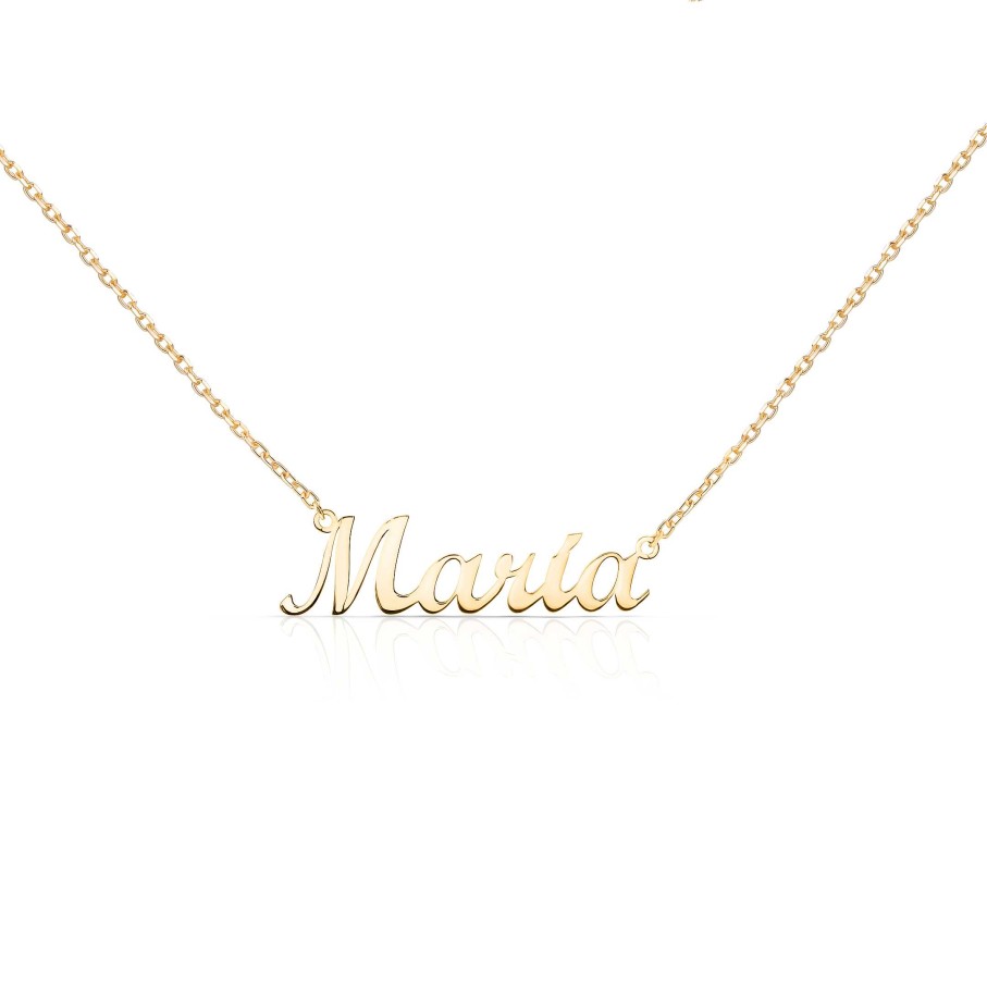 Collares Y Colgantes Mumit | Gargantilla Personalizable Baby Name En Oro Amarillo De Kt