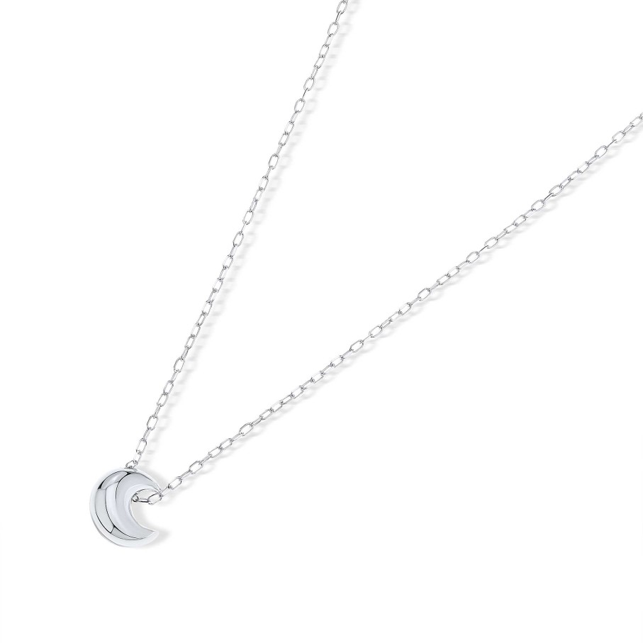 Collares Y Colgantes Mumit | Gargantilla Moon B. En Oro Blanco De 18 Kt