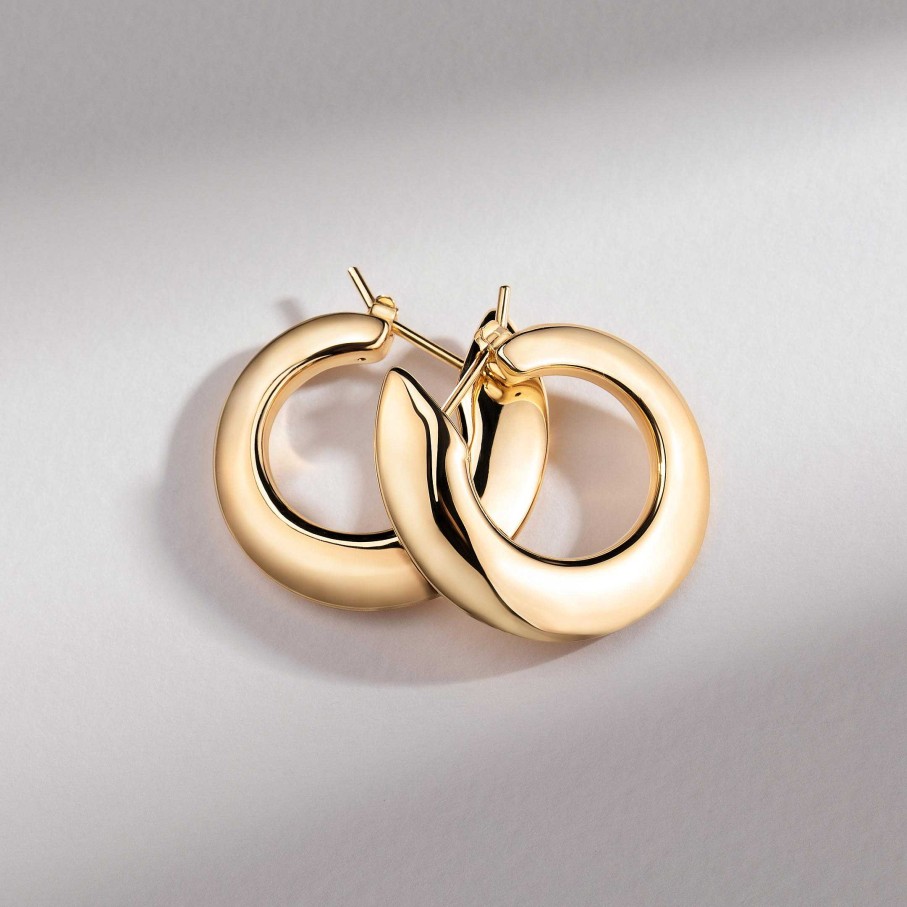 Pendientes Mumit | Pendientes Cloud De Aro En Oro Amarillo De 18 Kt