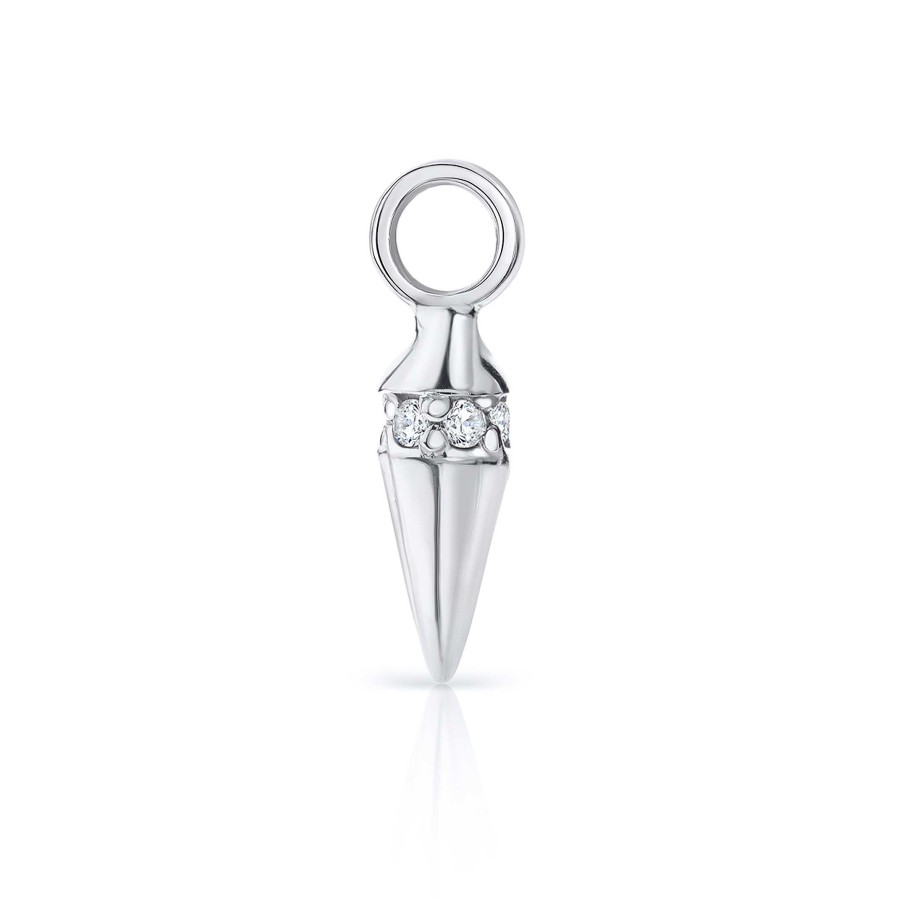 Piercings Mumit | Charm Punk De Diamantes En Oro Blanco De 18 Kt