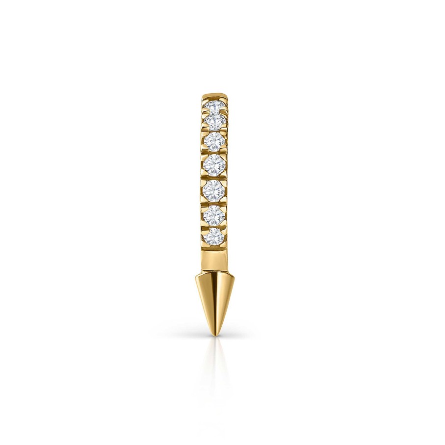 Piercings Mumit | Pendiente Piercing Spike Diamonds Mini En Oro Amarillo De 18 Kt