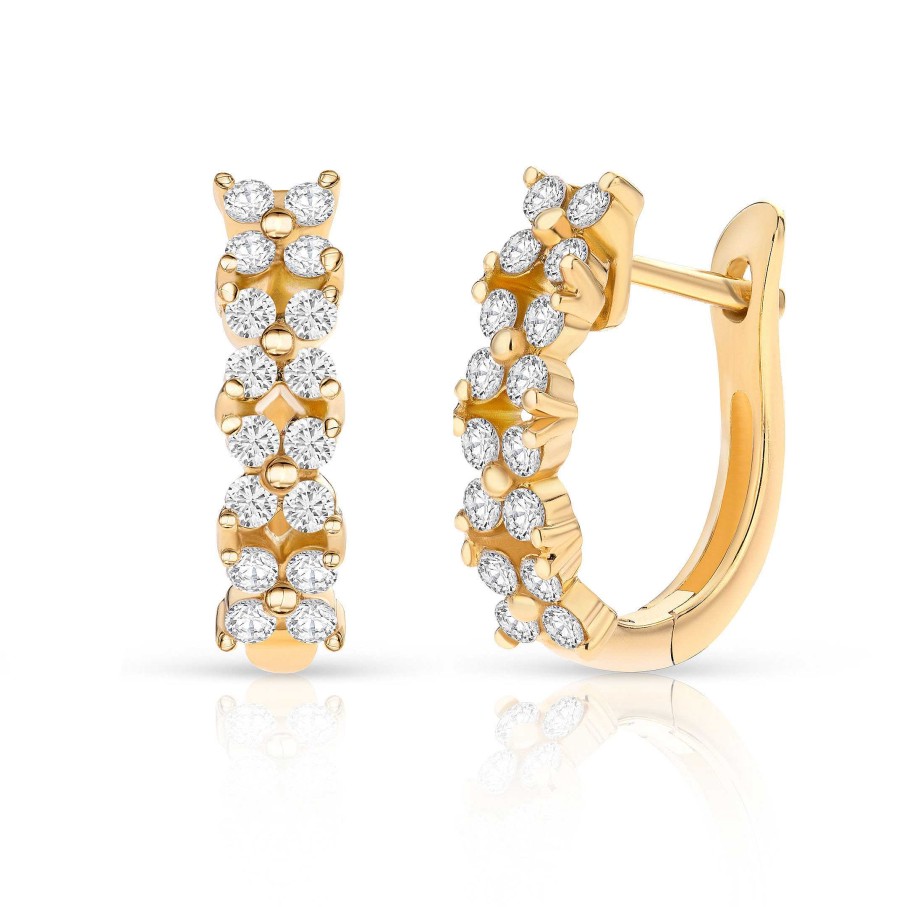 Pendientes Mumit | Pendientes Garden De Diamantes En Oro Amarillo De 18 Kt