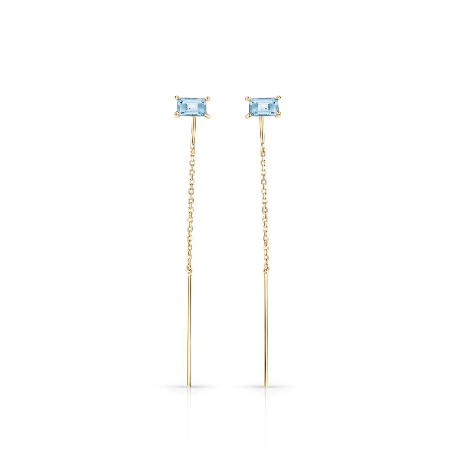 Pendientes Mumit | Pendientes Catena De Topacio Blue Sky En Oro Amarillo De 18 Kt