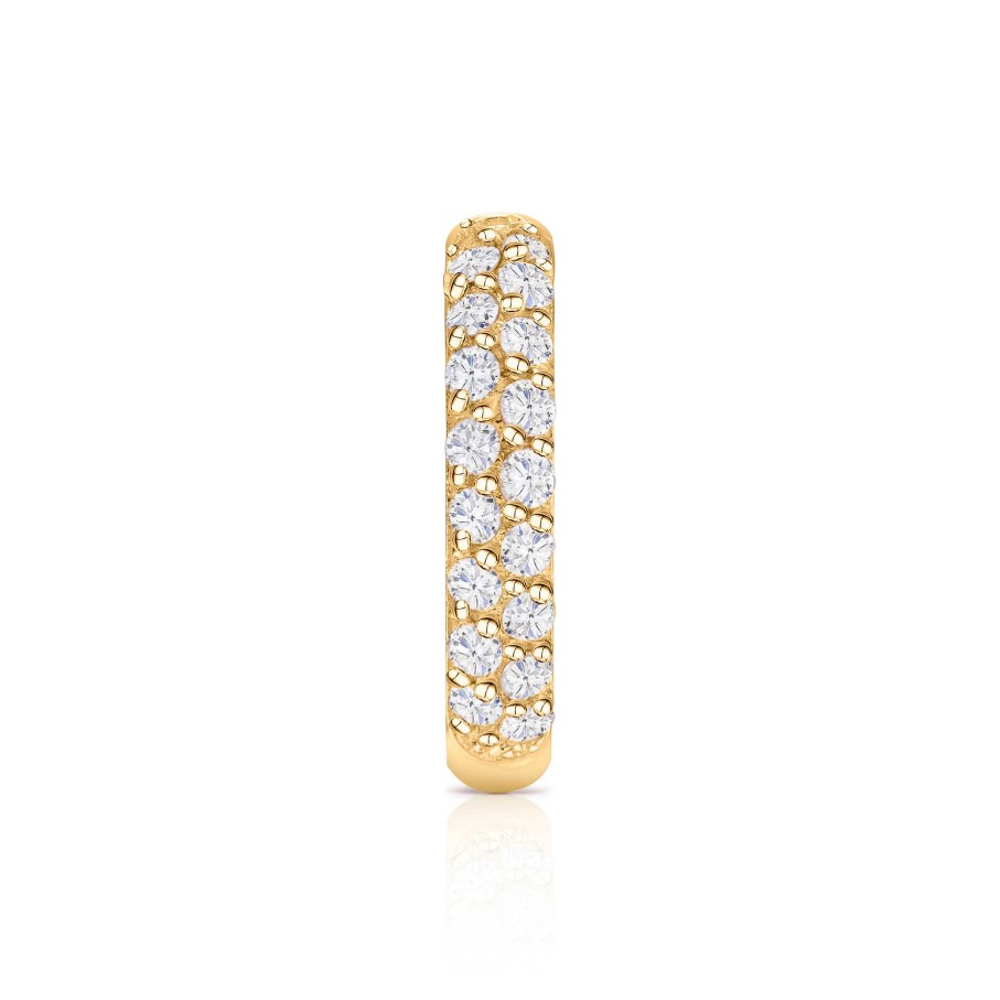 Piercings Mumit | Pendiente Piercing Slice De Diamantes En Oro Amarillo De 18 Kt