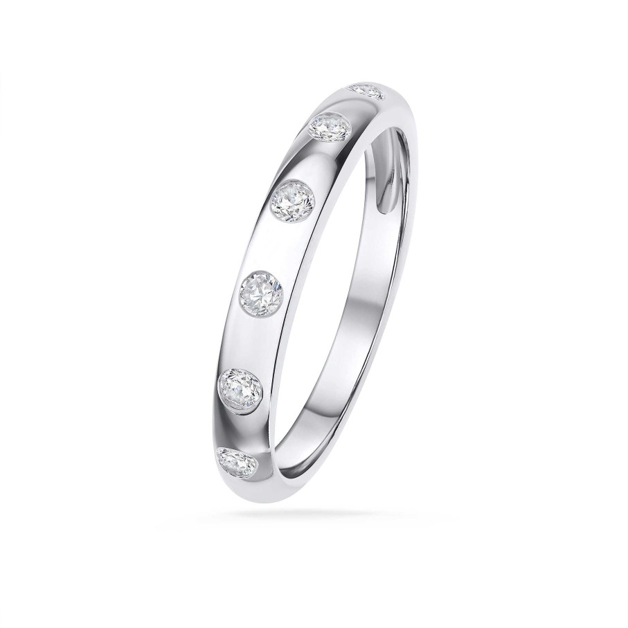 Sortijas Mumit | Sortija Allied Bold De Diamantes En Oro Blanco De 18 Kt