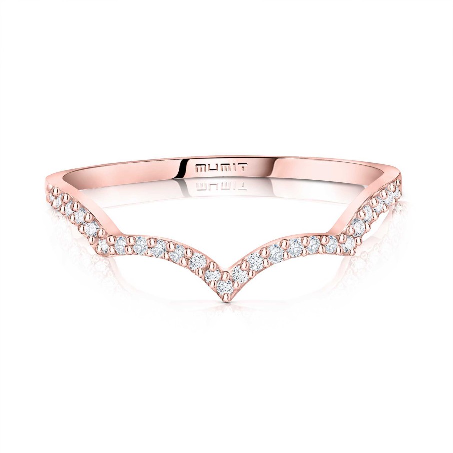 Sortijas Mumit | Sortija Volt Diamonds En Oro Rosa De 18 Kt