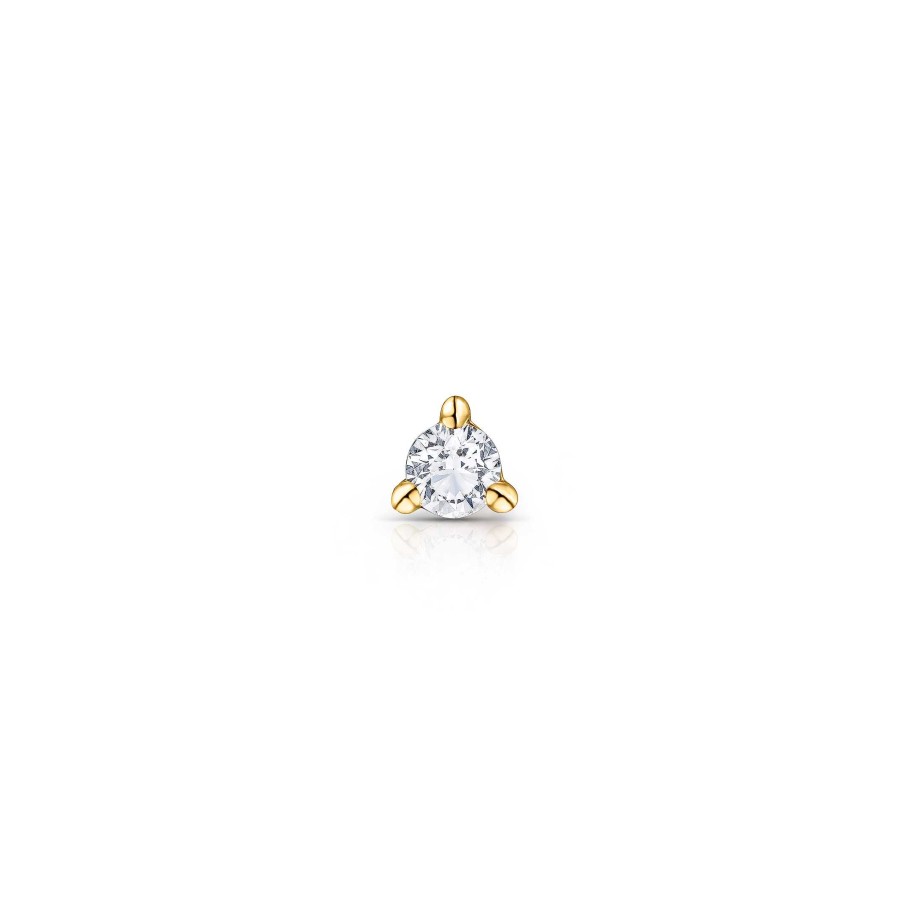 Piercings Mumit | Pendiente Piercing Petit Caprice De Diamante En Oro Amarillo De 18 Kt