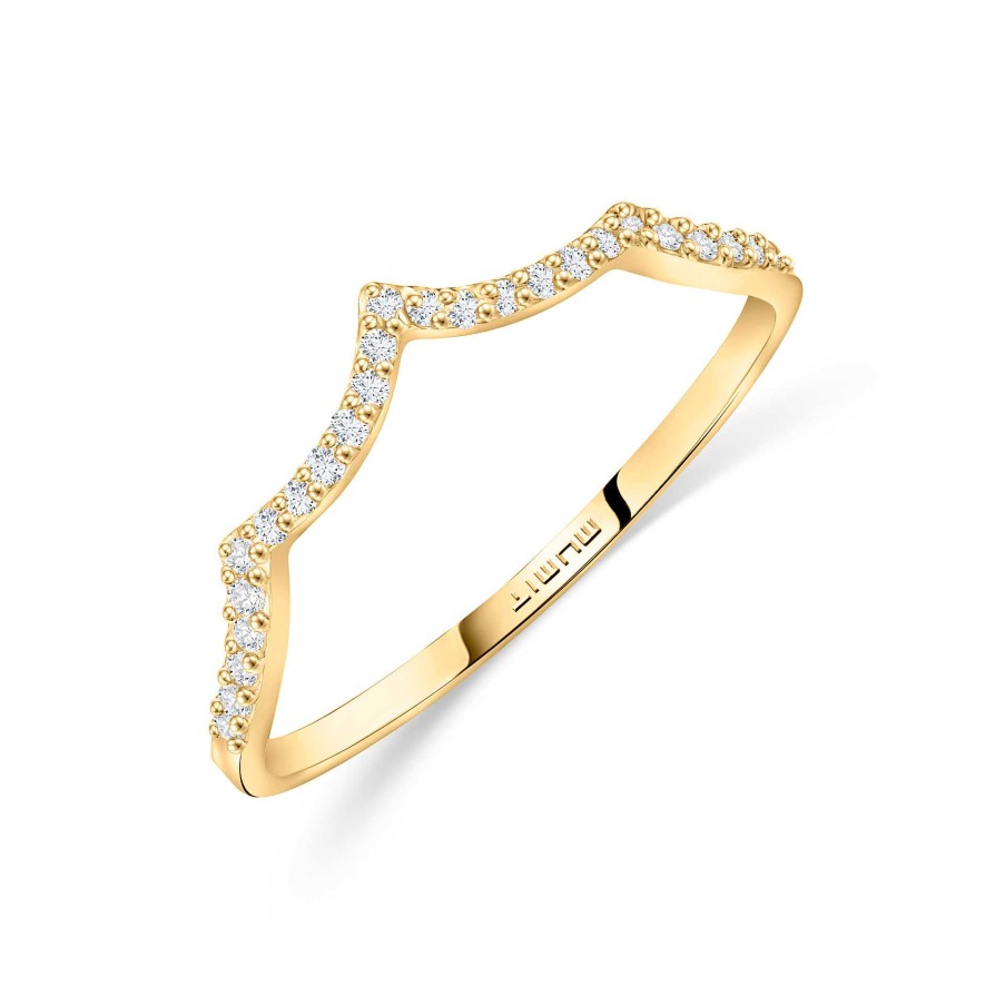 Sortijas Mumit | Sortija Volt Diamonds En Oro Amarillo De 18 Kt