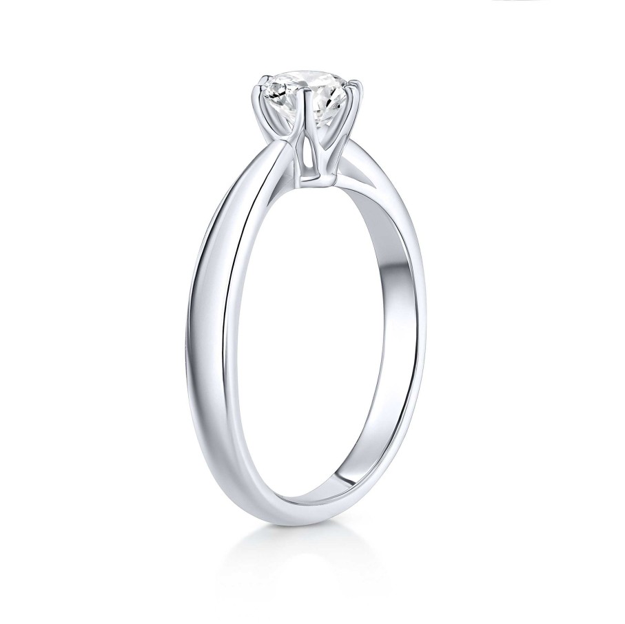 Anillos De Compromiso Mumit | Solitario Always De Diamante 0,50 Cts. En Oro Blanco De 18 Kt