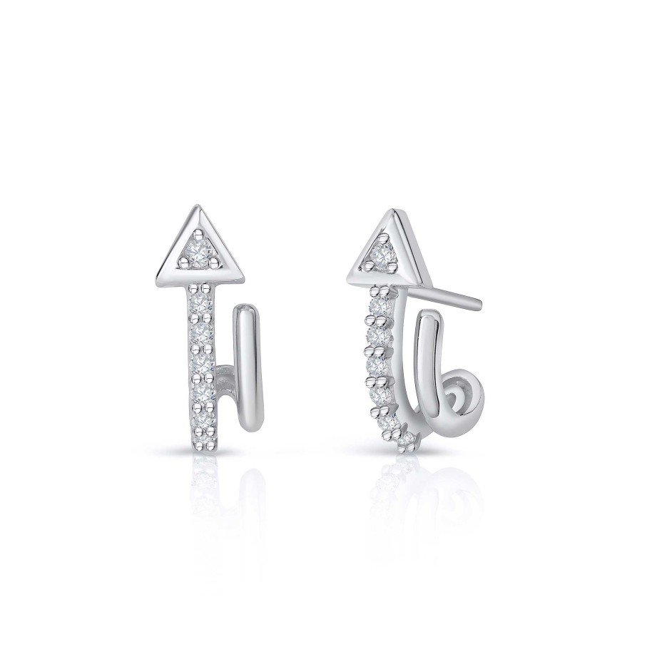 Pendientes Mumit | Pendientes Lurte De Diamantes En Oro Blanco De 18 Kt