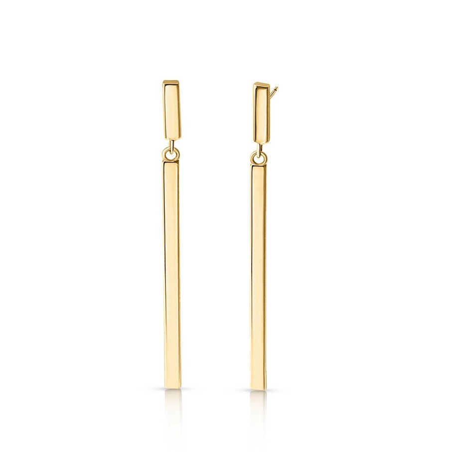 Pendientes Mumit | Pendientes Line Night En Oro Amarillo De 18 Kt