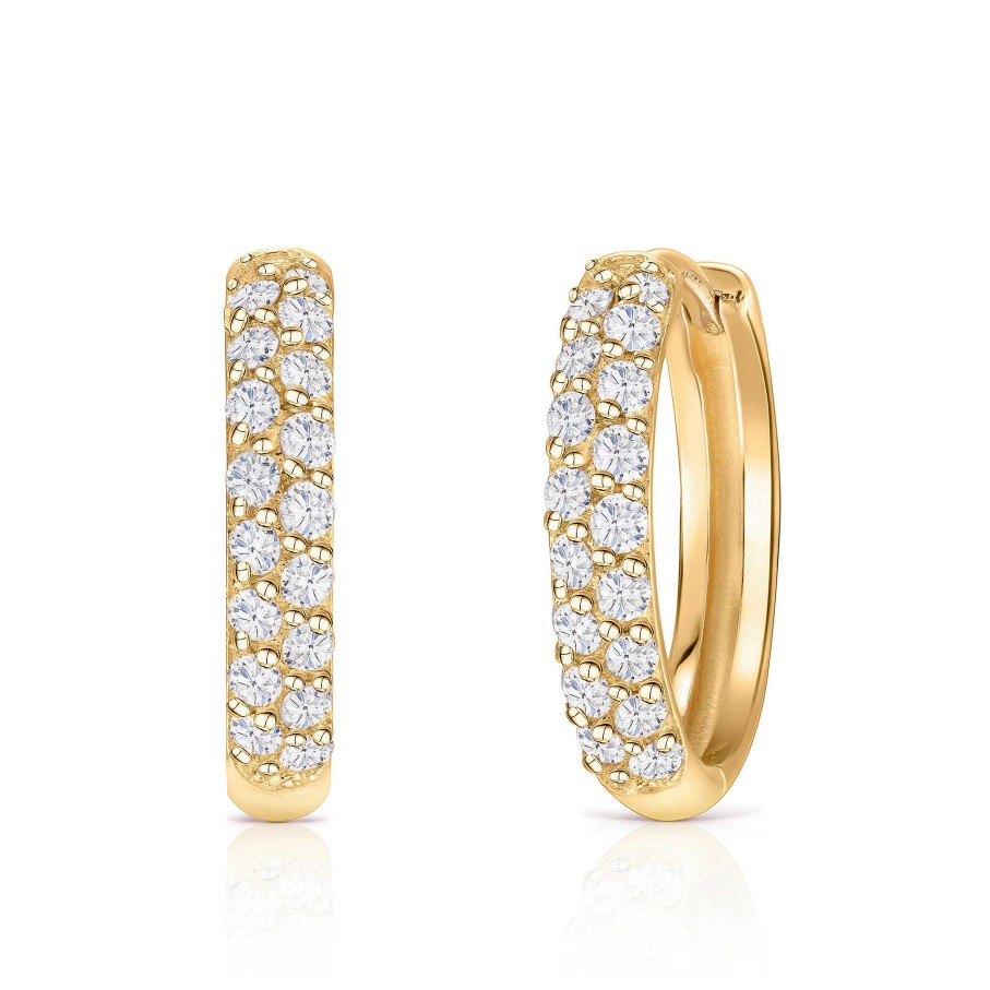 Pendientes Mumit | Pendientes Slice De Diamantes En Oro Amarillo De 18 Kt