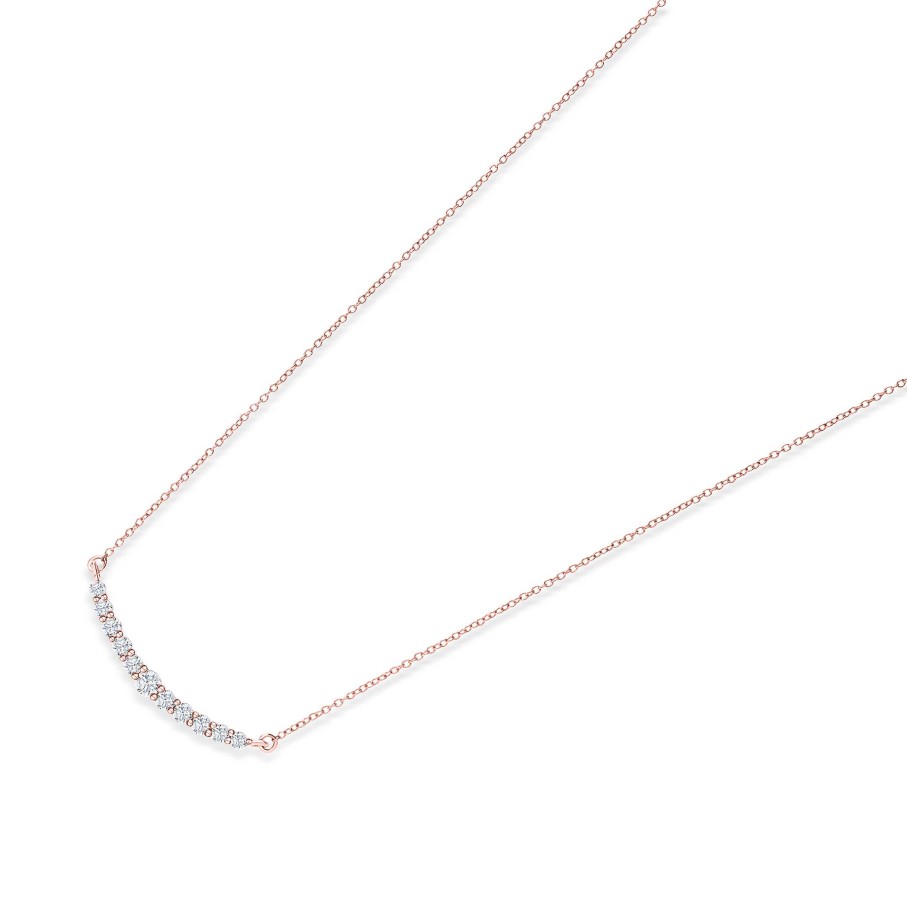 Collares Y Colgantes Mumit | Gargantilla Euphoria Diamantes En Oro Rosa De 18 Kt