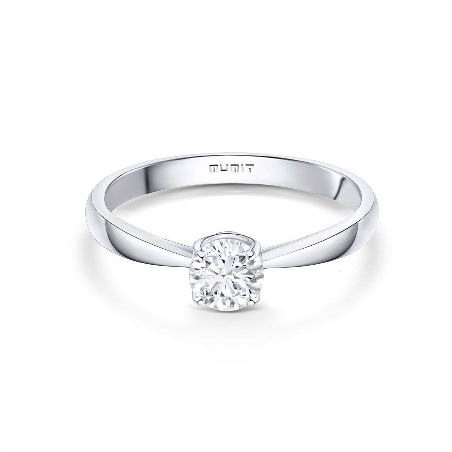 Anillos De Compromiso Mumit | Solitario Always De Diamante 0,50 Cts. En Oro Blanco De 18 Kt