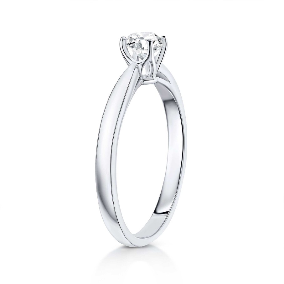 Anillos De Compromiso Mumit | Solitario Always De Diamante 0,40 Cts. En Oro Blanco De 18 Kt