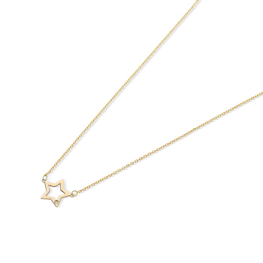 Collares Y Colgantes Mumit | Gargantilla Star De Diamante En Oro Amarillo De 18 Kt