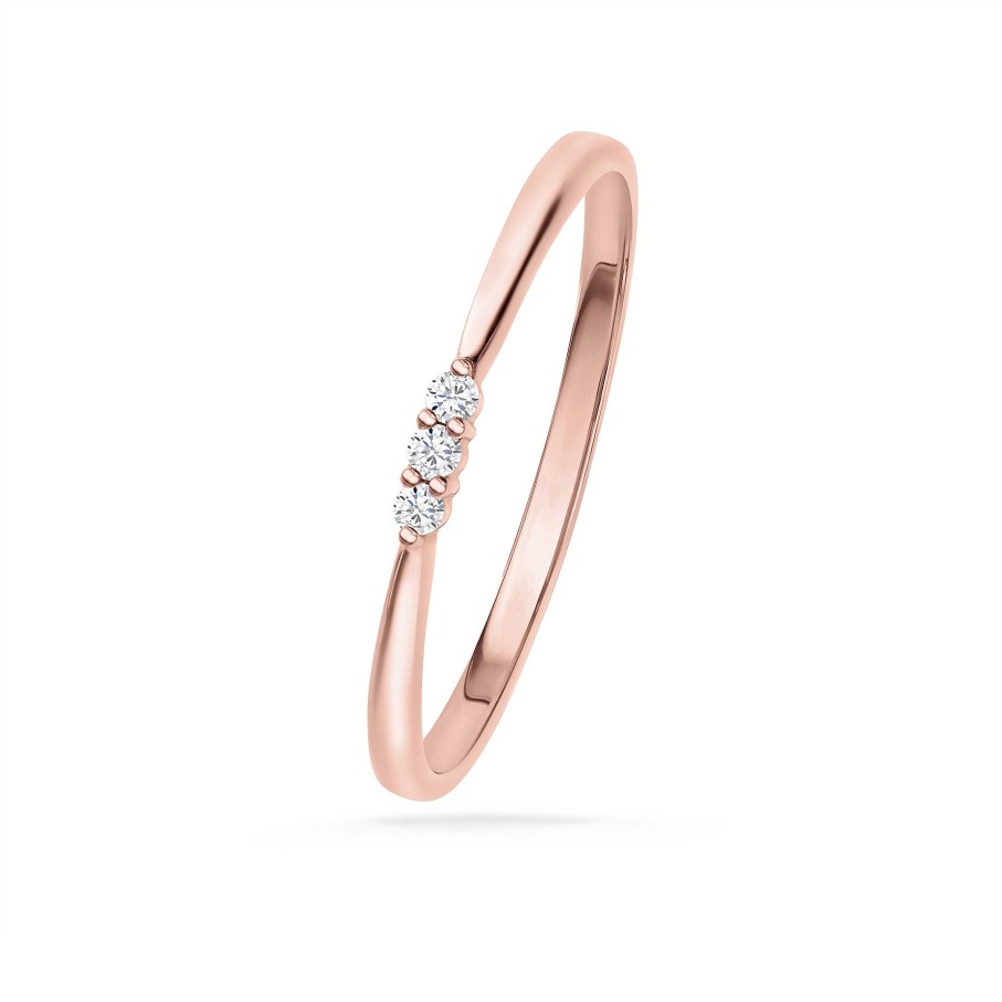 Sortijas Mumit | Sortija Sweet Diamonds En Oro Rosa De 18 Kt