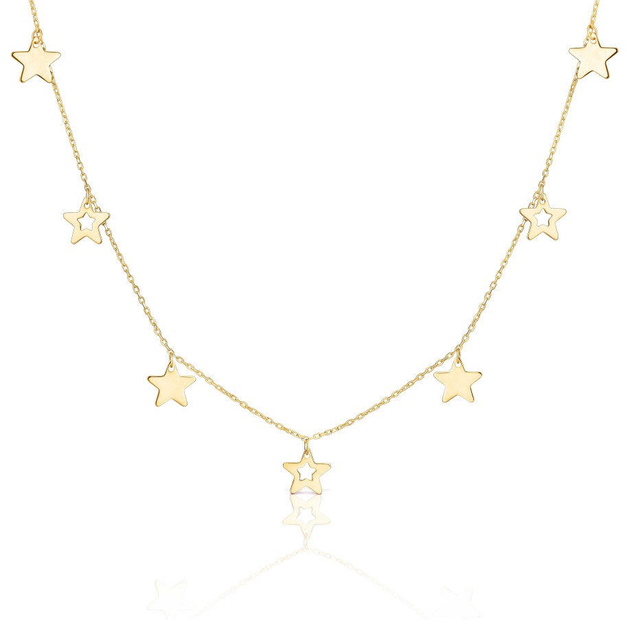 Collares Y Colgantes Mumit | Gargantilla Stardust En Oro Amarillo De 18 Kt