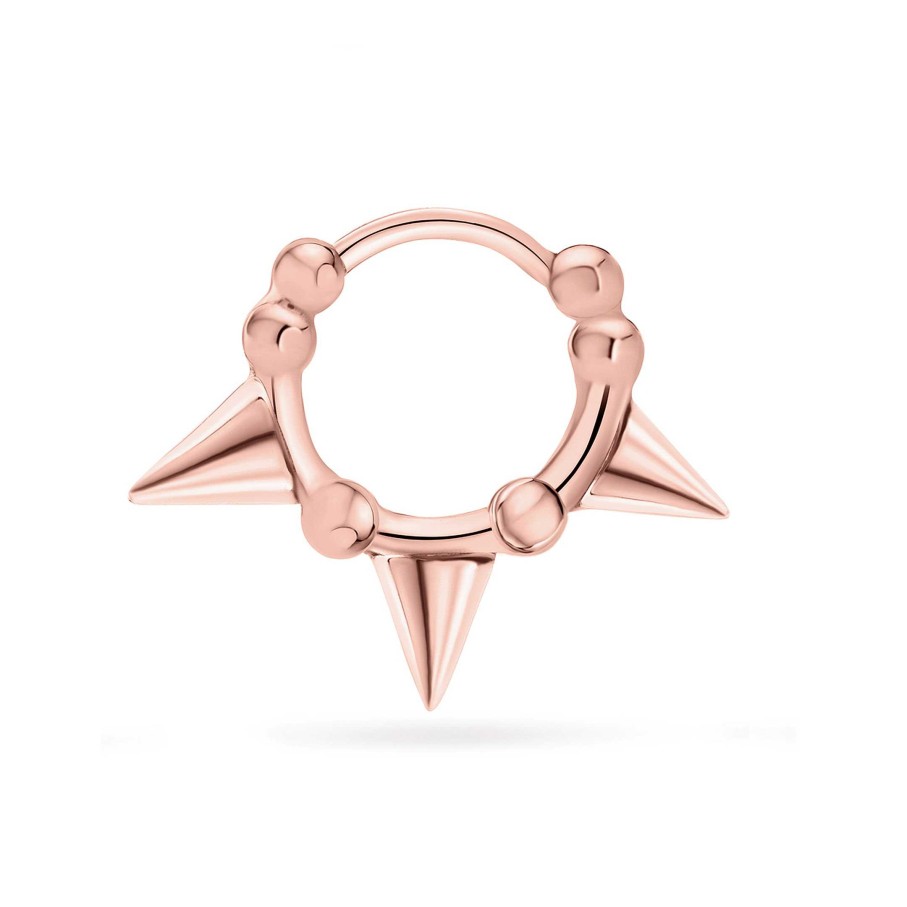 Piercings Mumit | Pendiente Piercing Aro Rox En Oro Rosa De 18 Kt