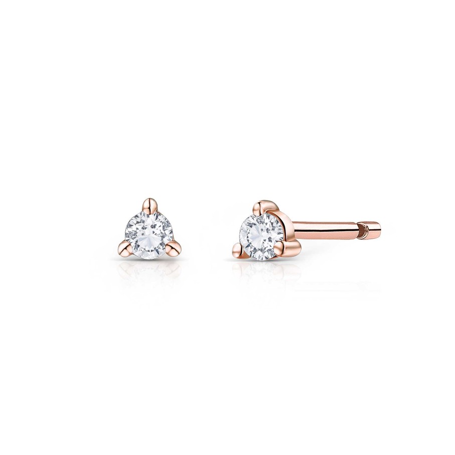 Pendientes Mumit | Pendientes Petit Caprice De Diamantes En Oro Rosa De 18 Kt