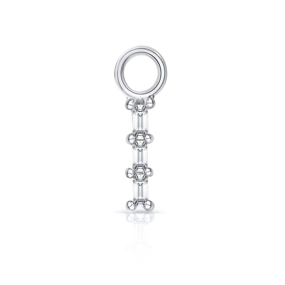 Piercings Mumit | Charm Trex De Diamantes En Oro Blanco De 18 Kt