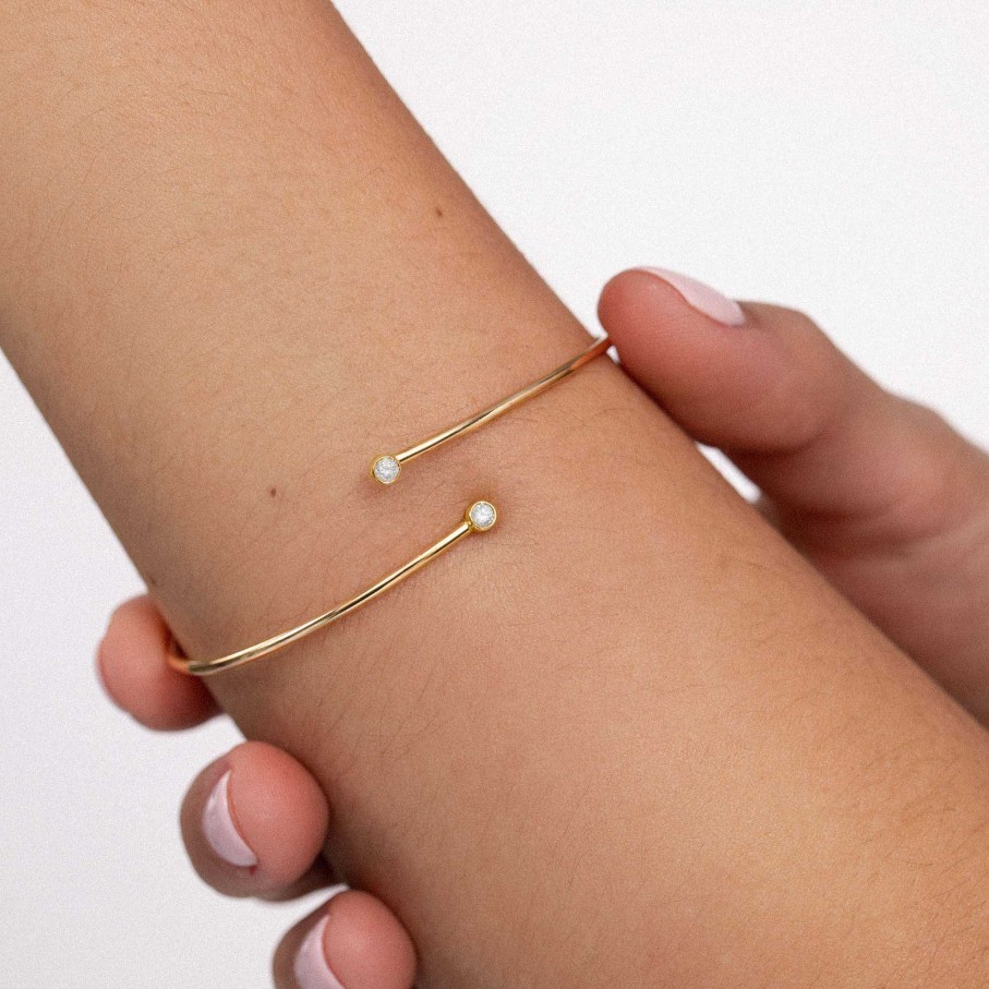 Pulseras Mumit | Pulsera Ava De Diamante En Oro Amarillo De 18 Kt